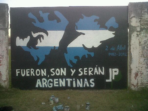Pintada en el Estadio por Malvinas