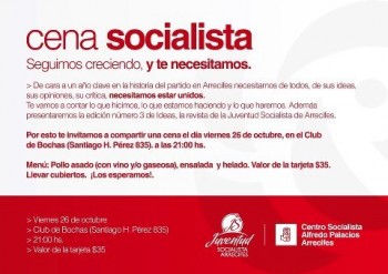 Cena del Partido Socialista