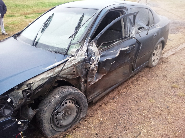 Imprudencia y accidente en ruta 8