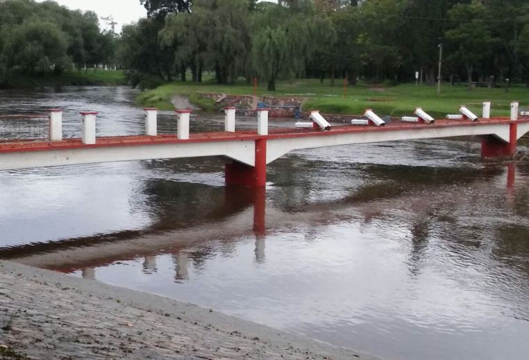El río comenzó a bajar