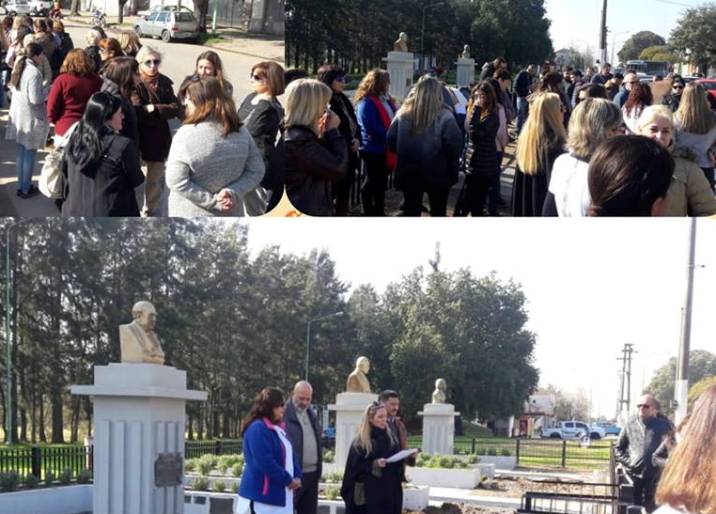 Docentes arrecifeños repudiaron la tragedia de la escuela de Moreno