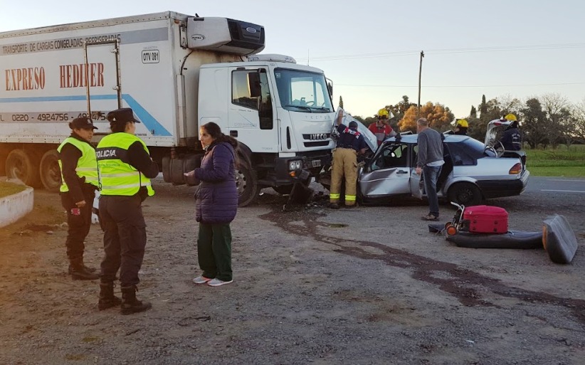 Un muerto en un accidente en ruta 8 y 191