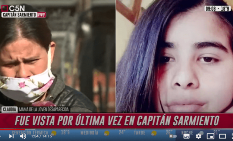 Habló la mamá de la joven de Sarmiento desaparecida
