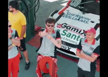 Podio de los hermanos Di Palma en el Sprint de Top Race