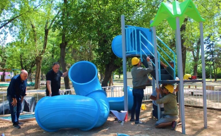 Instalan una “base espacial” para niños en el Balneario