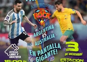 Pantalla gigante en Arrecifes para ver Argentina-Australia