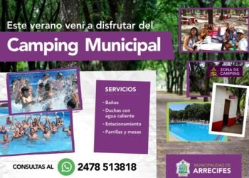 Camping Municipal: piletas, mesas y parrillas habilitadas