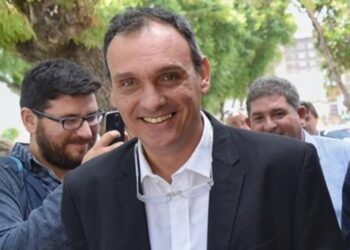 Olaeta, en Mar del Plata, en apoyo a la candidatura del radical Abad