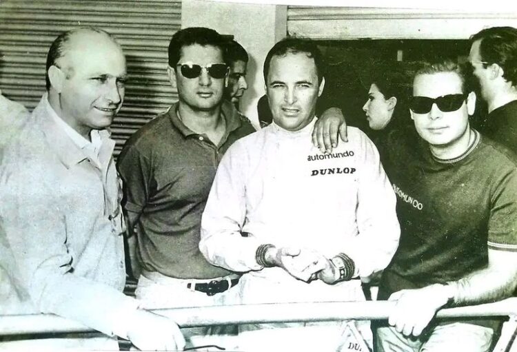 Juan Manuel Fangio, Juan Manuel Bordeu, Carlos Pairetti y Carlos Marincovich