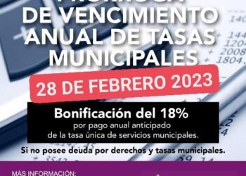 Prórroga del pago anual de tasas municipales