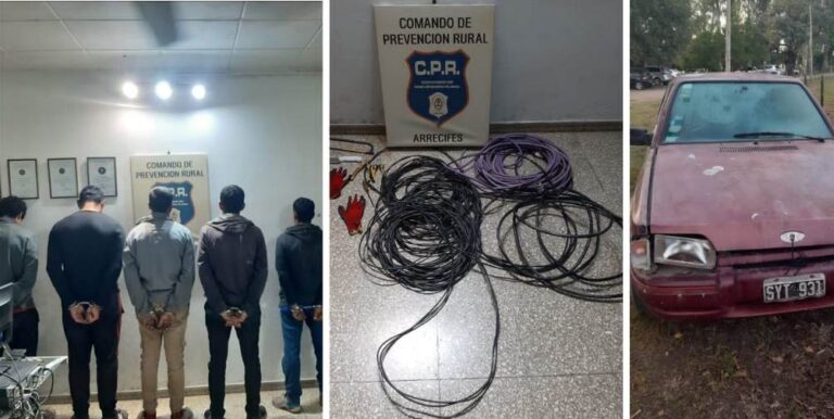 Detienen a cinco personas que intentaban robar en un campo