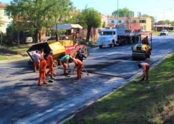 Comenzó la repavimentación de la avenida Belgrano