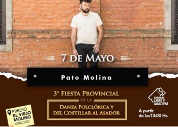 VIDEO. Pato Molina llega a la Fiesta de la Danza Folclórica y el Costillar al Asador