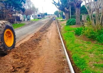 Cordón cuneta en calle Mosconi