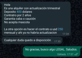 Intentó alquilar y el chat se volvió viral por los requisitos