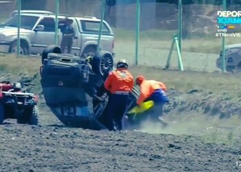 Un vuelco que pudo terminar en tragedia