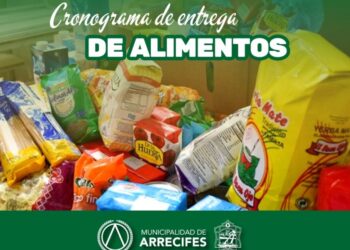 Entrega de alimentos, esta vez con un pan dulce