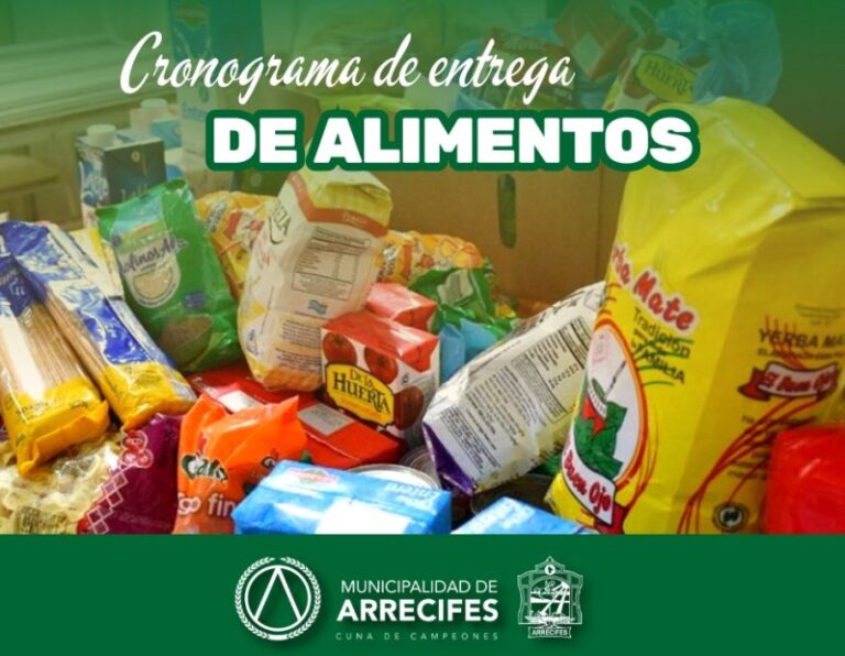 Entrega de alimentos, esta vez con un pan dulce