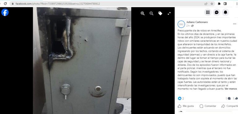 Exfuncionario de Olaeta publica fotos falsas de supuestos robos para perjudicar a Bouvier