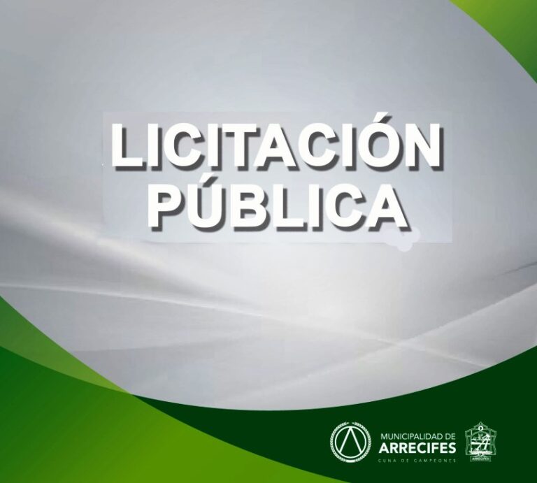 Llamado a licitación pública de la Municipalidad de Arrecifes