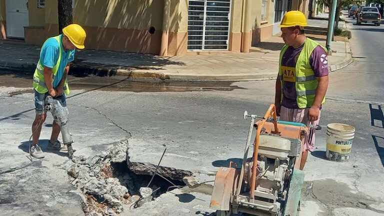 Arreglo de calle en Stegmann y Dorrego