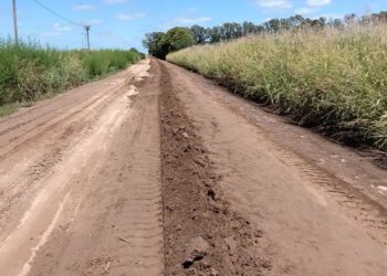Trabajos en caminos rurales luego de las lluvias