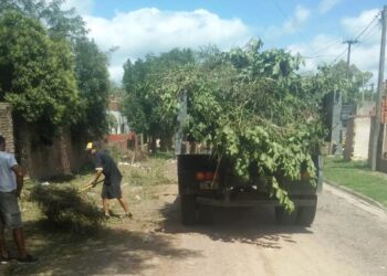 Trabajos de mantenimiento en barrios de Arrecifes
