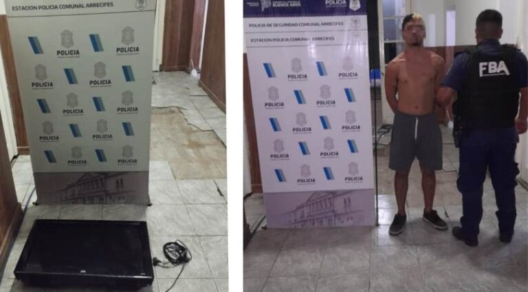 Robó un televisor y lo detuvieron