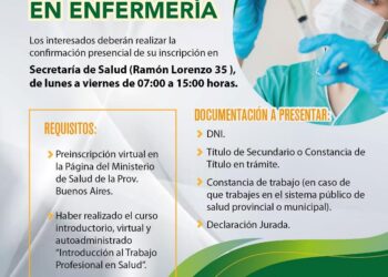 Últimos días para completar la inscripción para la Tecnicatura Superior en Enfermería