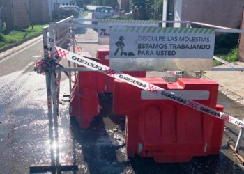 Precaución: corte de calle