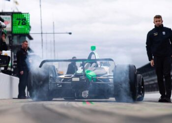 La lluvia interrumpió las pruebas de Canapino para las Indy 500