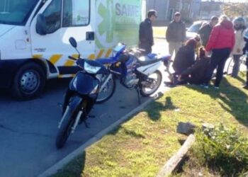 Choque entre bici y moto