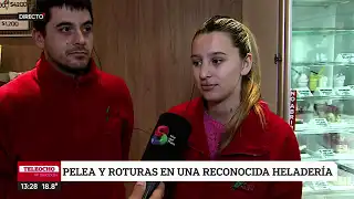 VIDEO. Se pelearon en una heladería y se tiraron con mesas y sillas