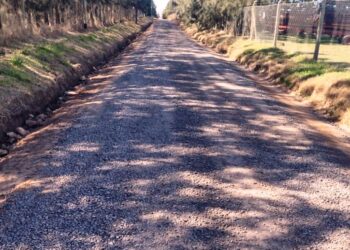 Trabajos en calles de tierra de Villa Sanguinetti
