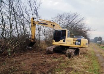 Apertura de caminos en paraje La Blanqueada