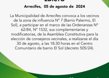 Edicto de la Municipalidad de Arrecifes