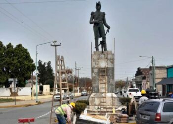 Refaccionan el Monumento al General San Martín