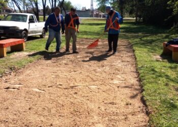 Recuperación de la cancha de tejo del Balneario