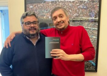 Gonzalo Peralta con Máximo Kirchner