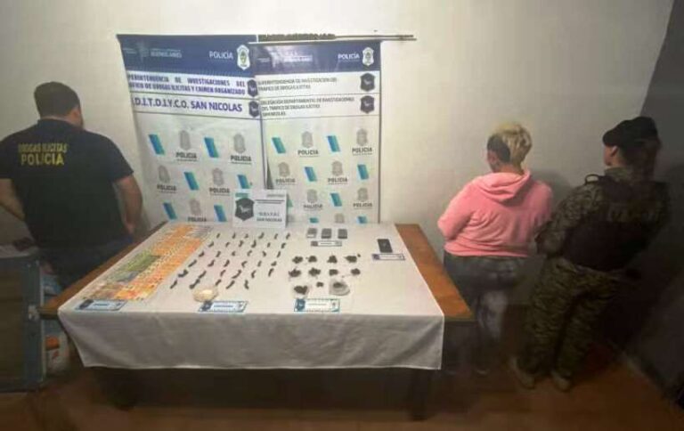Policía de San Nicolás allanó otros dos puntos de venta de drogas en Arrecifes y detuvo a una mujer