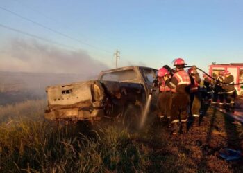Trágico choque entre dos camionetas en ruta 5