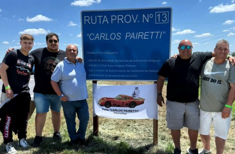 En San Jorge se descubrió un cartel con el nombre de Carlos Pairetti a la ruta 13