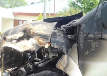 Se incendió un camión de la Municipalidad