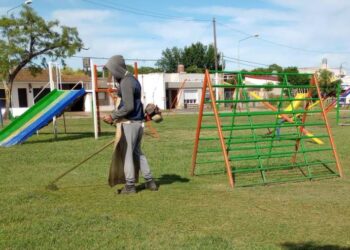 Mantenimiento de la plaza de Palermo