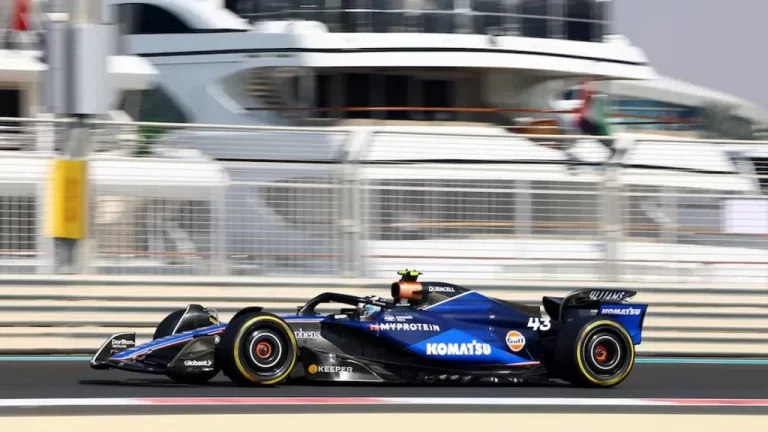 Gran trabajo de Colapinto en el primer día en Abu Dhabi pese a una rotura