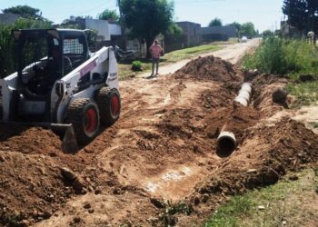 Más trabajos en calles de Villa Sanguinetti