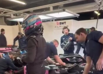 Colapinto probó con Alpine en Barcelona