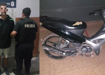 Lo detienen andando en una moto robada