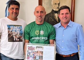 El intendente Bouvier recibió a Pablo Zabaleta