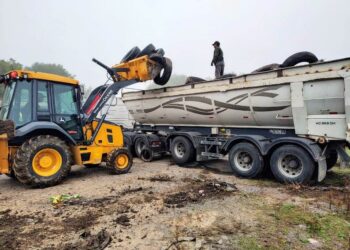 De Arrecifes a Avellaneda: trasladaron 15 toneladas de neumáticos en desuso